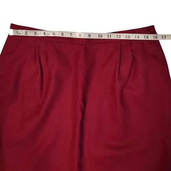 Pendleton 100% Virgin Wool Pink midi length lined skirt w/ Pockets, size 16 - Picture 6 of 12